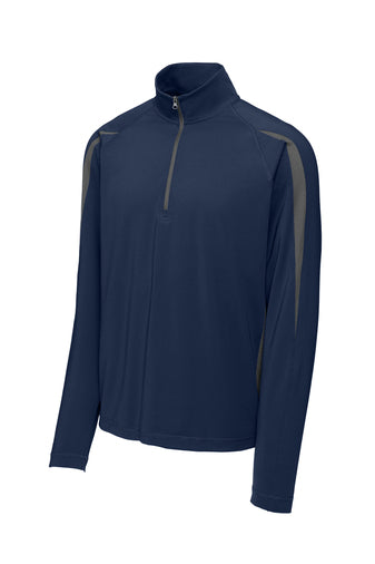 Sport-Tek® Sport-Wick® Stretch 1/2-Zip Colorblock Pullover