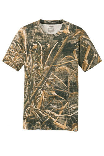 MEN'S RUSSELL OUTDOORS REALTREE COTTON TEE W/ LOGO LEFT CHEST