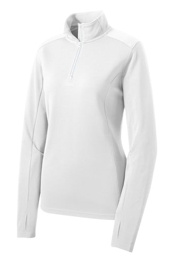 Sport-Tek® Ladies Sport-Wick® Textured 1/4-Zip Pullover